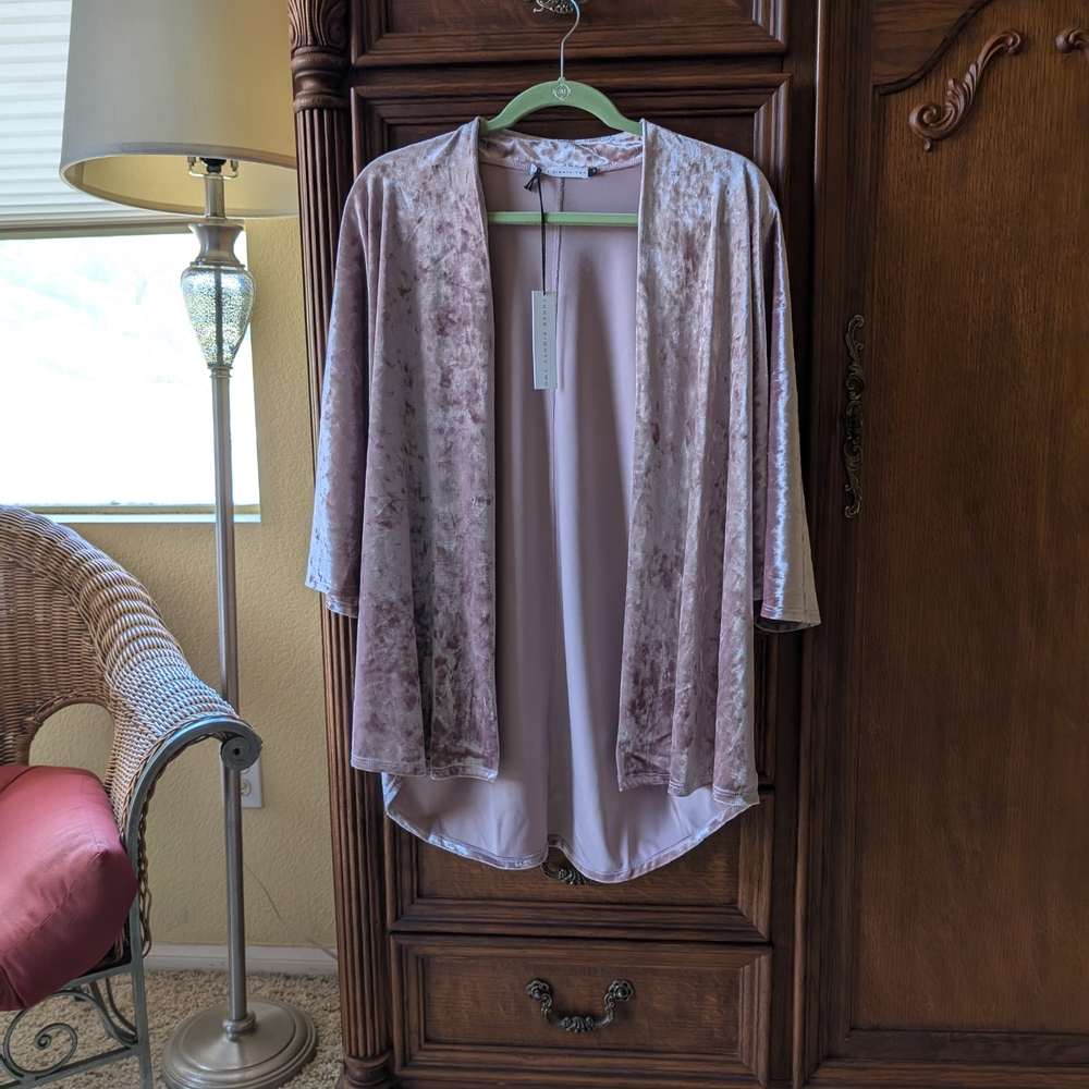 Chic Pink Shrug with 3/4 Sleeves